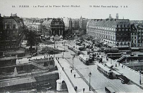 Fuente Saint Michel Paris en 1920