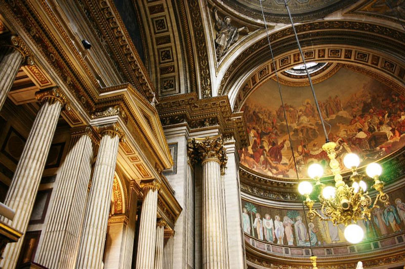 Pintura de Jules-Claude Ziegler "Historia de la Cristinanidad" situado encima del altar de la iglesia de la Madeleine Paris
