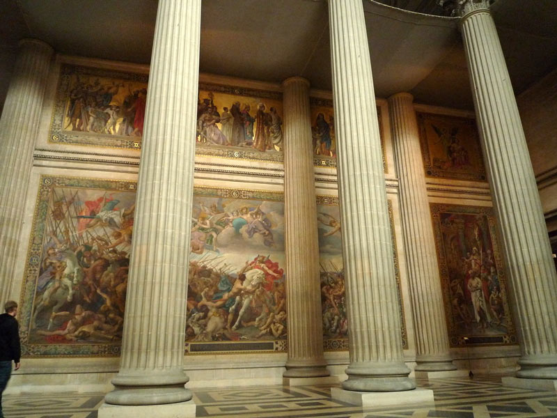 pinturas que se pueden encontrar en los interiores del Panteón de París