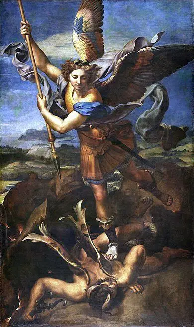 San Miguel venciendo al demonio de Raphaël 