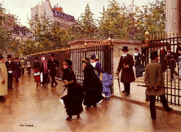 Saliendo de la Madeleine, Paris (Jean Béraud)