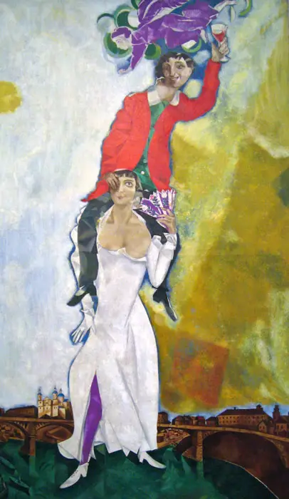 Doble retrato con una copa de vino de Marc Chagall